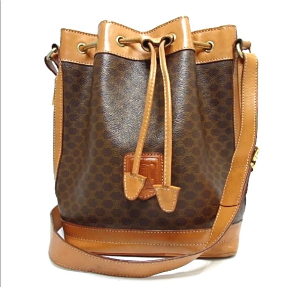 Celine Handbags - Auth Celine Macadam Buckle Shoulder Bag